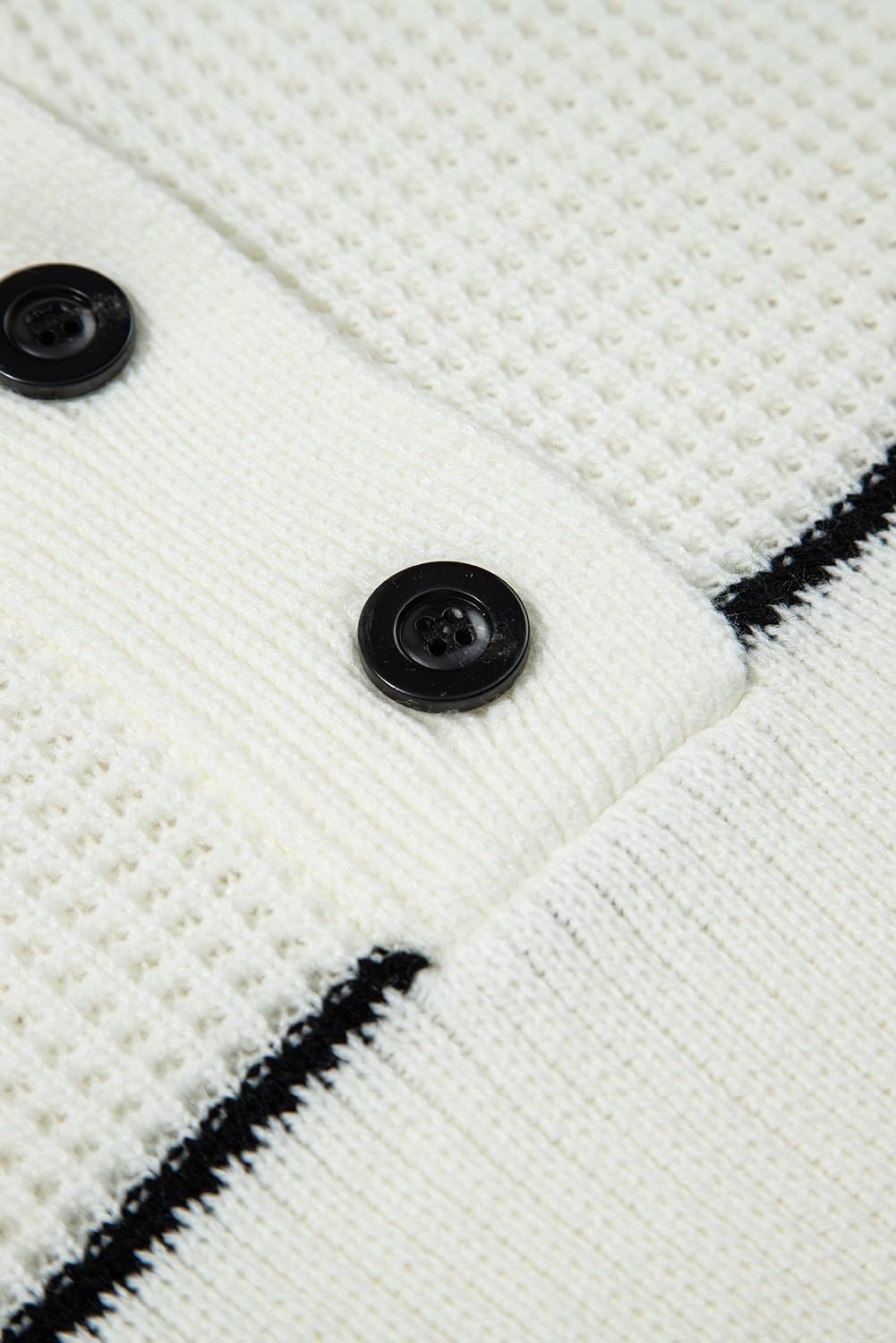 image:imageDokotoo Womens Sweaters Long Sleeve Fall Fashion 2024 14 Button Pullover Sweater Striped Color Block Knit Jumper Tops