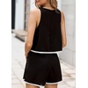 Dokotoo Rompers for Women Summer Dressy Short Jumpsuits 2026(Black White)