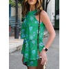 Dokotoo Rompers for Women Summer Dressy Short Jumpsuits 2026(Green Floral)