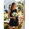 Dokotoo Rompers for Women Summer Dressy Short Jumpsuits 2026(Ruffle Black 01)