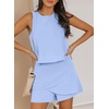 Dokotoo Rompers for Women Summer Dressy Short Jumpsuits 2026(Sky Blue)