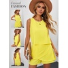 Dokotoo Rompers for Women Summer Dressy Short Jumpsuits 2026(Yellow)