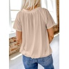 Dokotoo Women’s Casual Summer T Shirts Short Sleeve V Neck Tops Tshirts(Apricot)