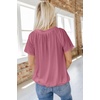 Dokotoo Women’s Casual Summer T Shirts Short Sleeve V Neck Tops Tshirts(Pink)