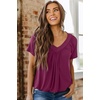 Dokotoo Women’s Casual Summer T Shirts Short Sleeve V Neck Tops Tshirts(Red)