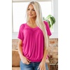 Dokotoo Women’s Casual Summer T Shirts Short Sleeve V Neck Tops Tshirts(Rose)