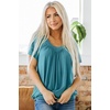 Dokotoo Women’s Casual Summer T Shirts Short Sleeve V Neck Tops Tshirts(Sky Blue)