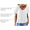Dokotoo Women’s Casual Summer T Shirts Short Sleeve V Neck Tops Tshirts(White)