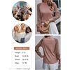Dokotoo Womens Fall Crewneck Mesh Lace Long Sleeve Ribbed Knit Blouses Solid Color Pullover Tops