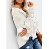 Dokotoo Womens Open Front Long Sleeve Chunky Knit Cardigan Sweaters Loose Outwear Coat(C White)