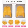 Dokotoo Womens Open Front Long Sleeve Chunky Knit Cardigan Sweaters Loose Outwear Coat(C Yellow)
