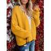 Dokotoo Womens Open Front Long Sleeve Chunky Knit Cardigan Sweaters Loose Outwear Coat(C Yellow)