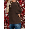 Dokotoo Womens Open Front Long Sleeve Chunky Knit Cardigan Sweaters Loose Outwear Coat(C1 Brown)