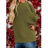 Dokotoo Womens Open Front Long Sleeve Chunky Knit Cardigan Sweaters Loose Outwear Coat(C1 Green)