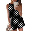 Dokotoo Rompers for Women Summer Dressy Short Jumpsuits 2026(Black Dot)