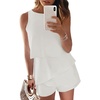 Dokotoo Rompers for Women Summer Dressy Short Jumpsuits 2026(Ruffle White)