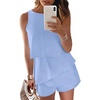 Dokotoo Rompers for Women Summer Dressy Short Jumpsuits 2026(Sky Blue)