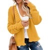 image:imageDokotoo Womens Open Front Long Sleeve Chunky Knit Cardigan Sweaters Loose Outwear CoatC Yellow