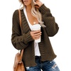 image:imageDokotoo Womens Open Front Long Sleeve Chunky Knit Cardigan Sweaters Loose Outwear CoatC1 Brown