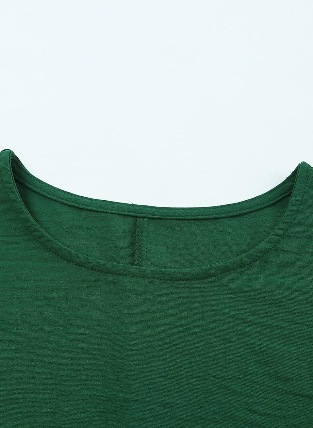 image:imageDokotoo 34 Length Sleeve Womens Tops Dressy Casual Blouses Boat Neck Batwing Babydoll TopA Green