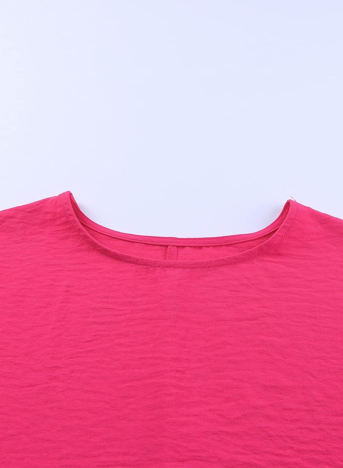 image:imageDokotoo 34 Length Sleeve Womens Tops Dressy Casual Blouses Boat Neck Batwing Babydoll TopA Rose