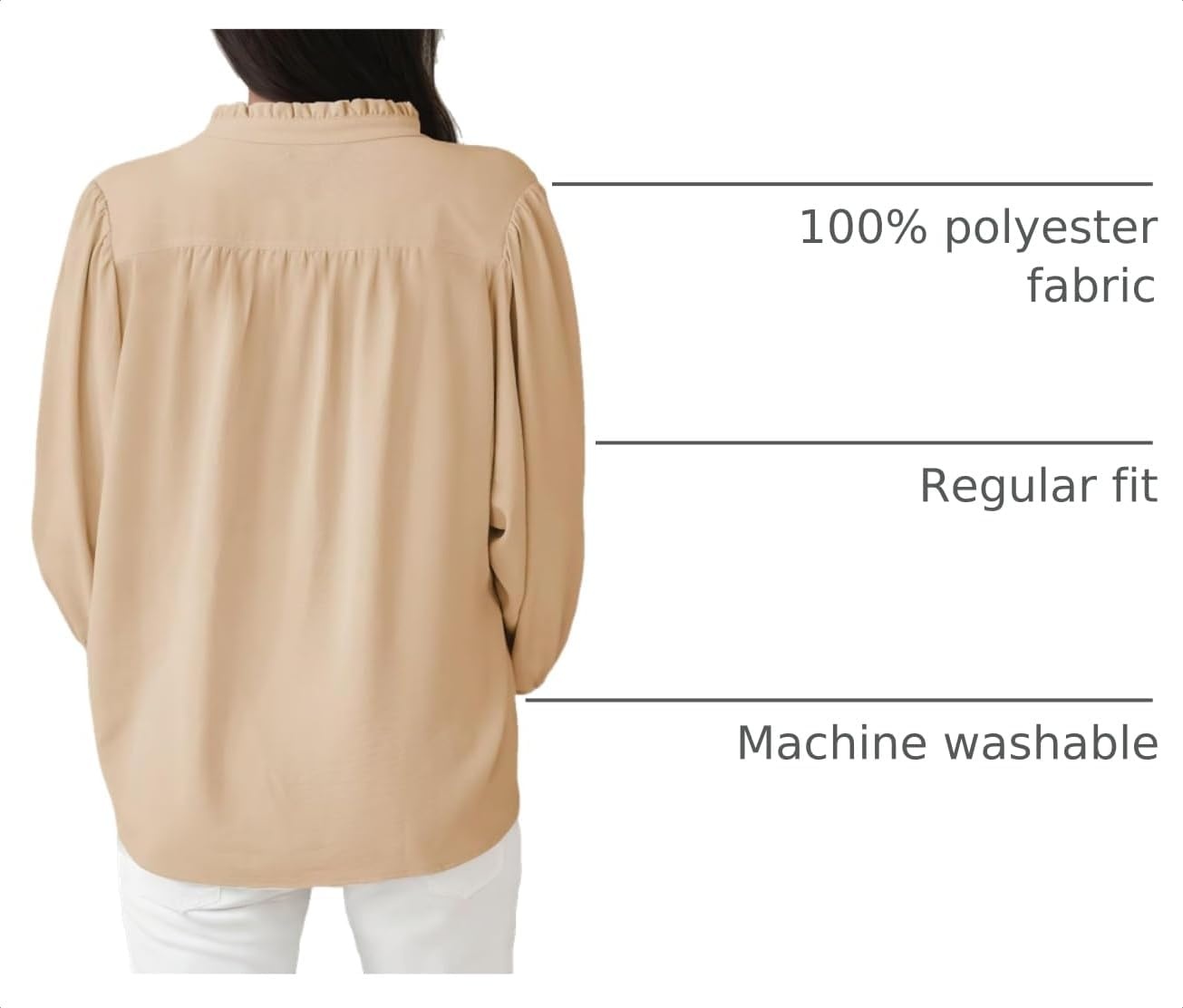 image:imageDokotoo Blouses for Women Dressy Casual V Neck Button Down ShirtsApricot