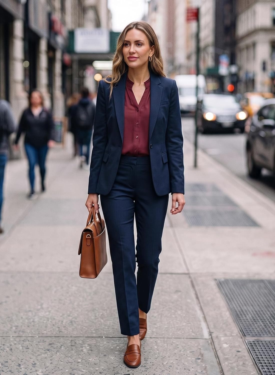 image:imageDokotoo Blouses for Women Dressy Casual V Neck Button Down ShirtsBurgundy