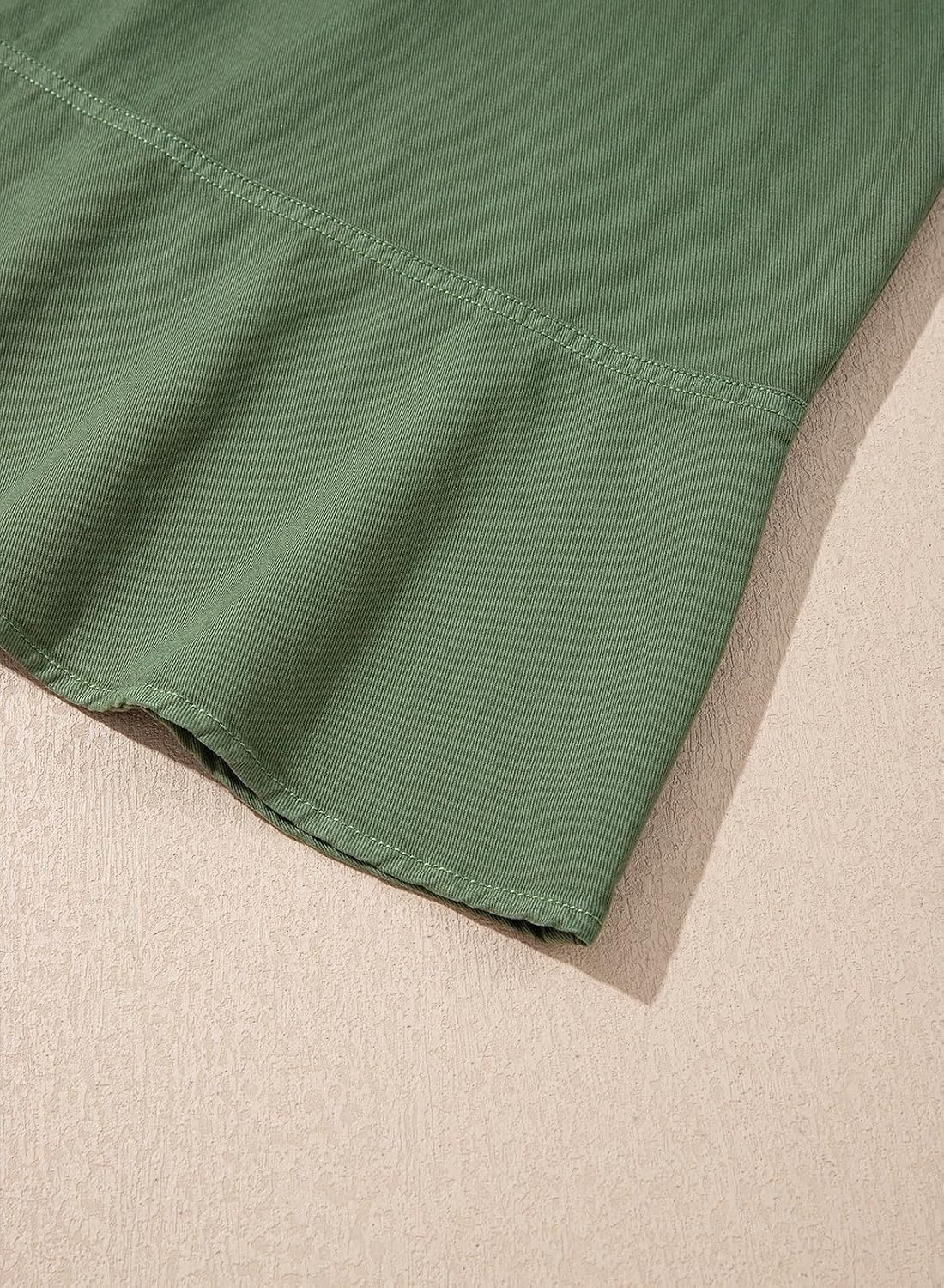 image:imageDokotoo Denim Dress for Women Fall 34 Puff Sleeve Babydoll Jean DressDark Green