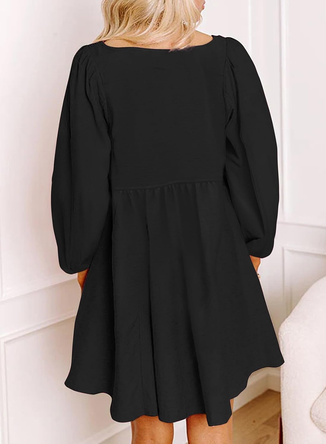 image:imageDokotoo Fall Dresses for Women 2026 Casual Long Sleeve Mini DressBlack