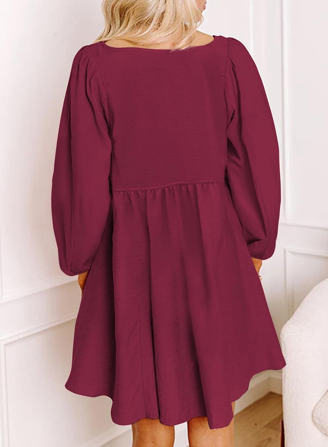 image:imageDokotoo Fall Dresses for Women 2026 Casual Long Sleeve Mini DressRose