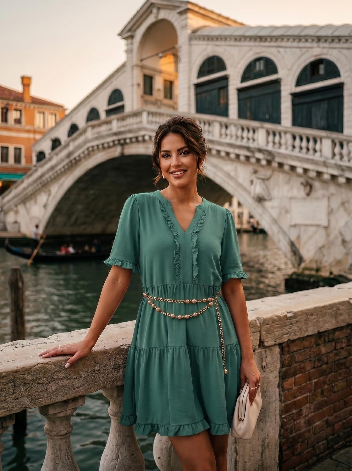 image:imageDokotoo Womens A Line Babydoll Casual Summer Dresses with PocketsSage Green