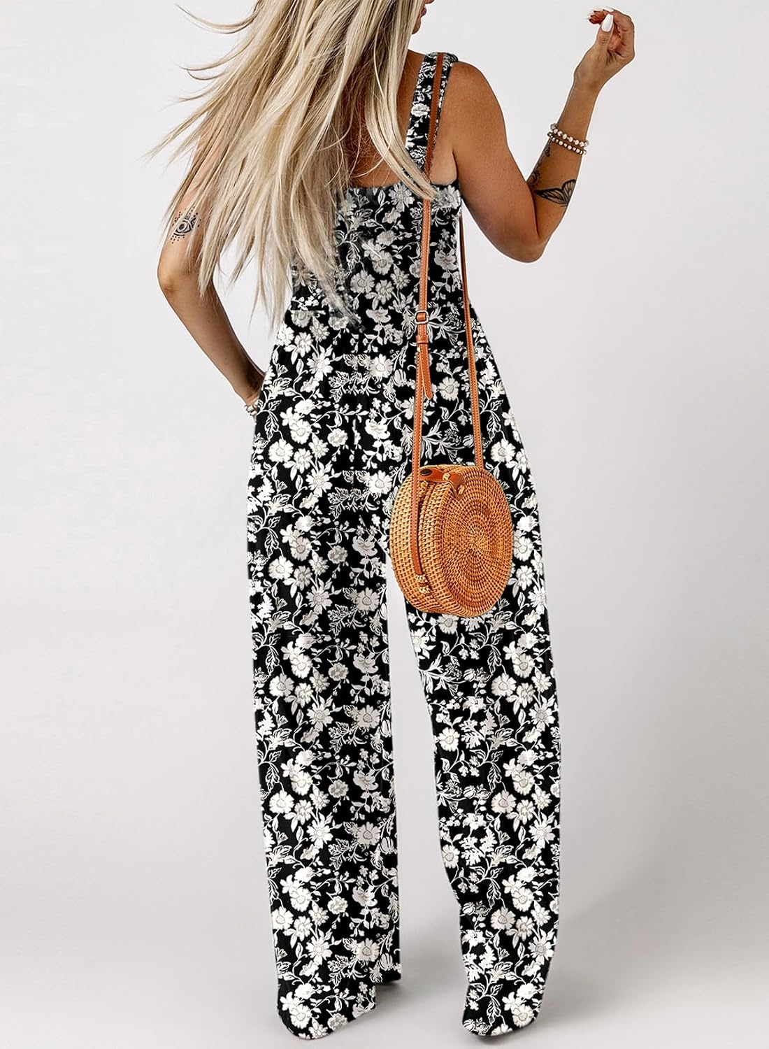 image:imageDokotoo Womens Loose Overalls Jumpsuits One Piece Sleeveless RompersBlack 2