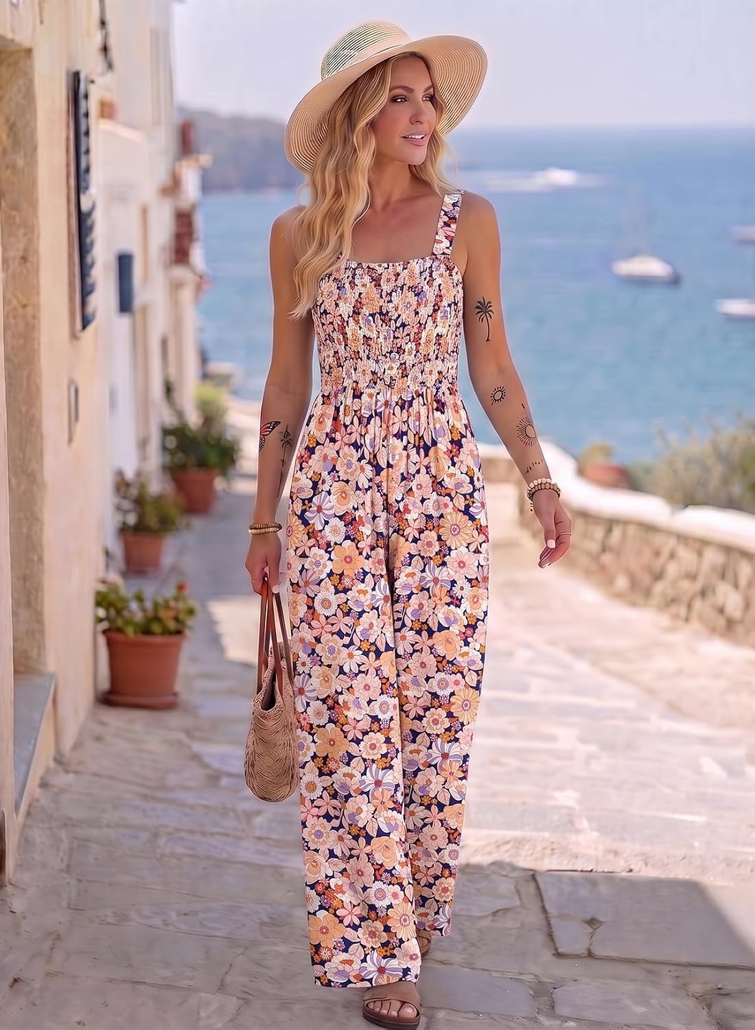 image:imageDokotoo Womens Loose Overalls Jumpsuits One Piece Sleeveless RompersBlack