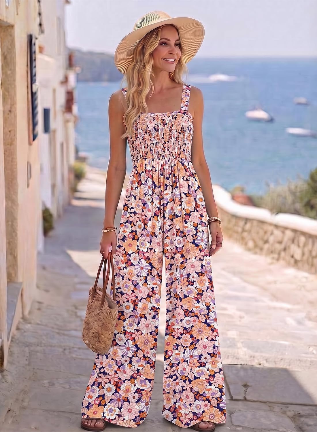 image:imageDokotoo Womens Loose Overalls Jumpsuits One Piece Sleeveless RompersBlack