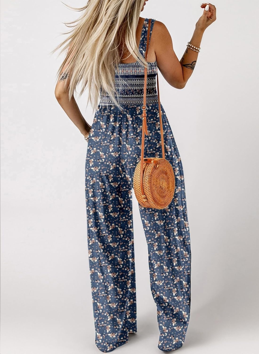 image:imageDokotoo Womens Loose Overalls Jumpsuits One Piece Sleeveless RompersBlue 5
