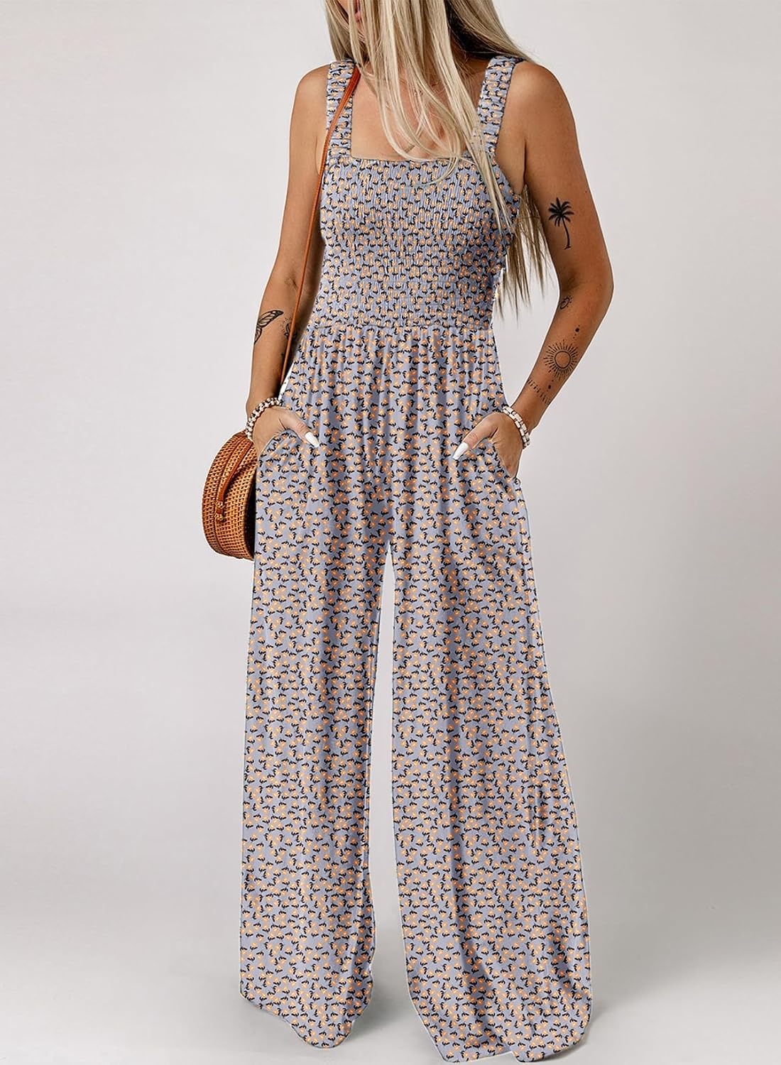 image:imageDokotoo Womens Loose Overalls Jumpsuits One Piece Sleeveless RompersGray
