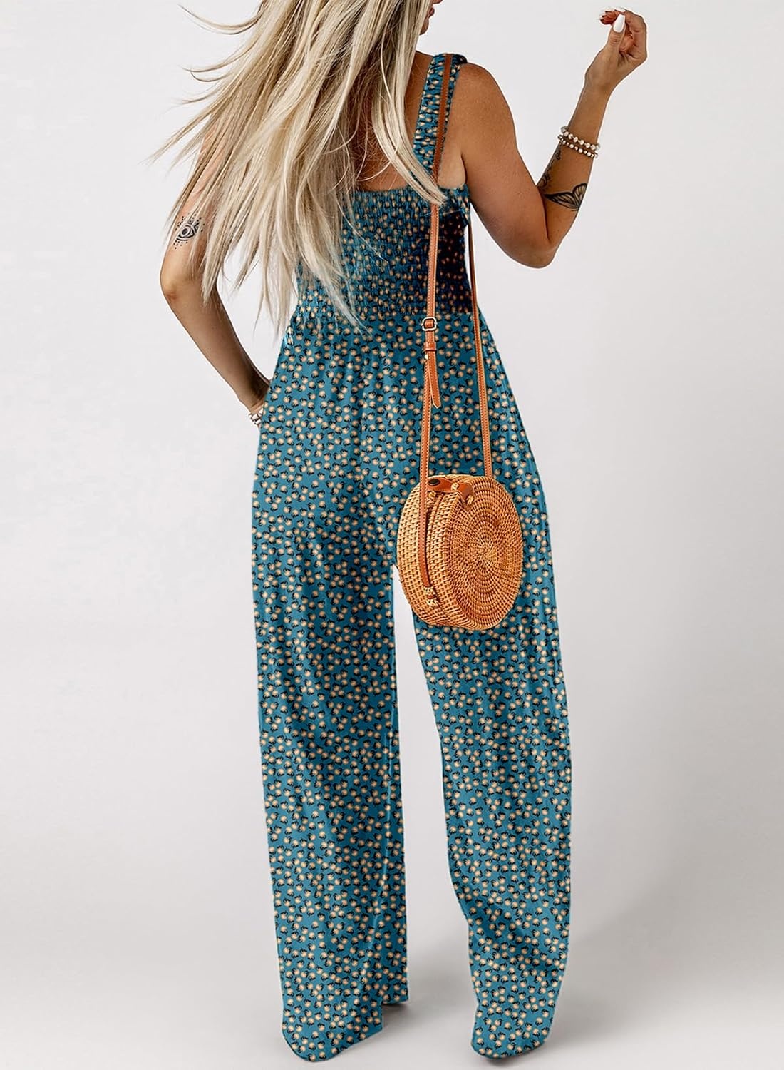 image:imageDokotoo Womens Loose Overalls Jumpsuits One Piece Sleeveless RompersGreen 2