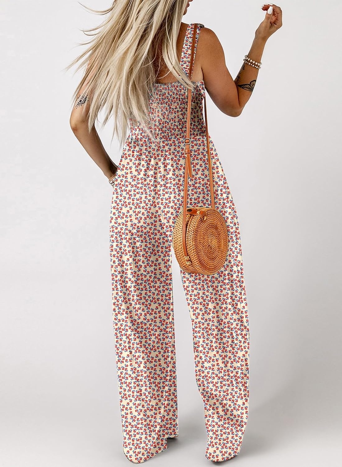 image:imageDokotoo Womens Loose Overalls Jumpsuits One Piece Sleeveless RompersKhaki