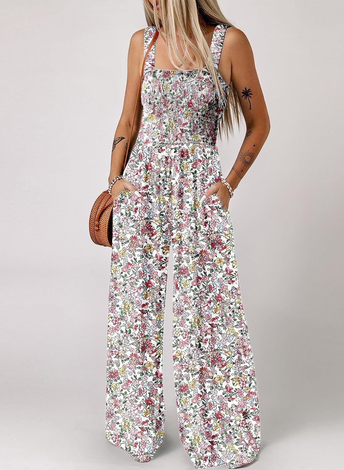 image:imageDokotoo Womens Loose Overalls Jumpsuits One Piece Sleeveless RompersLight Pink