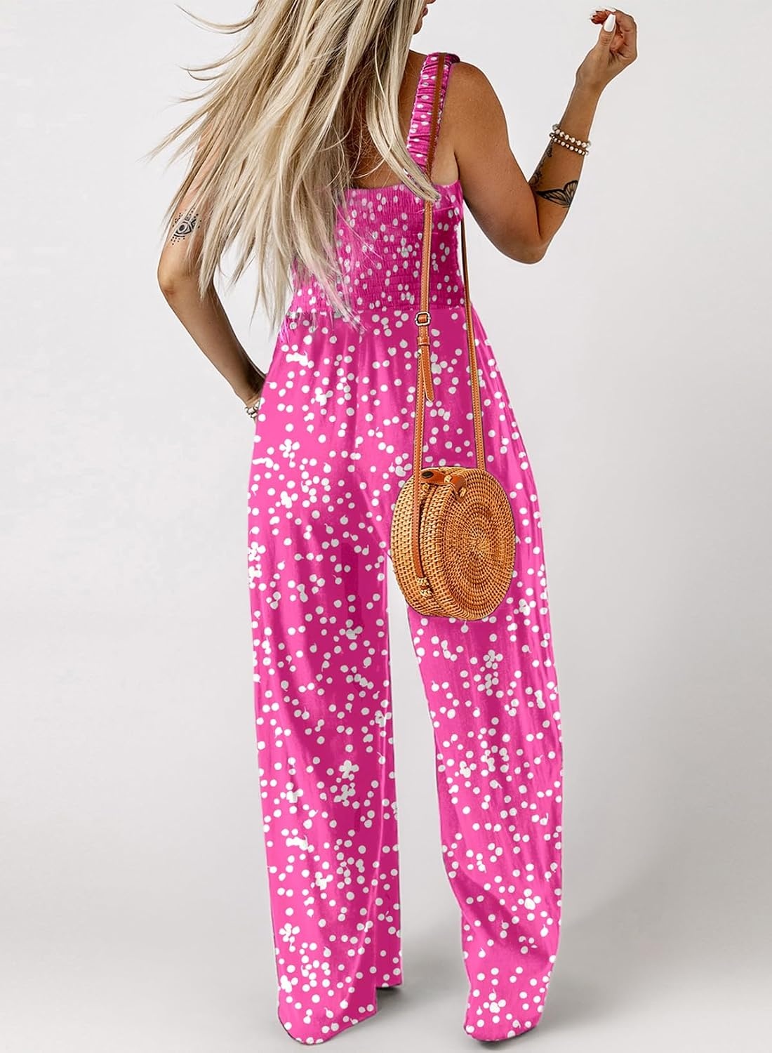 image:imageDokotoo Womens Loose Overalls Jumpsuits One Piece Sleeveless RompersPink 3