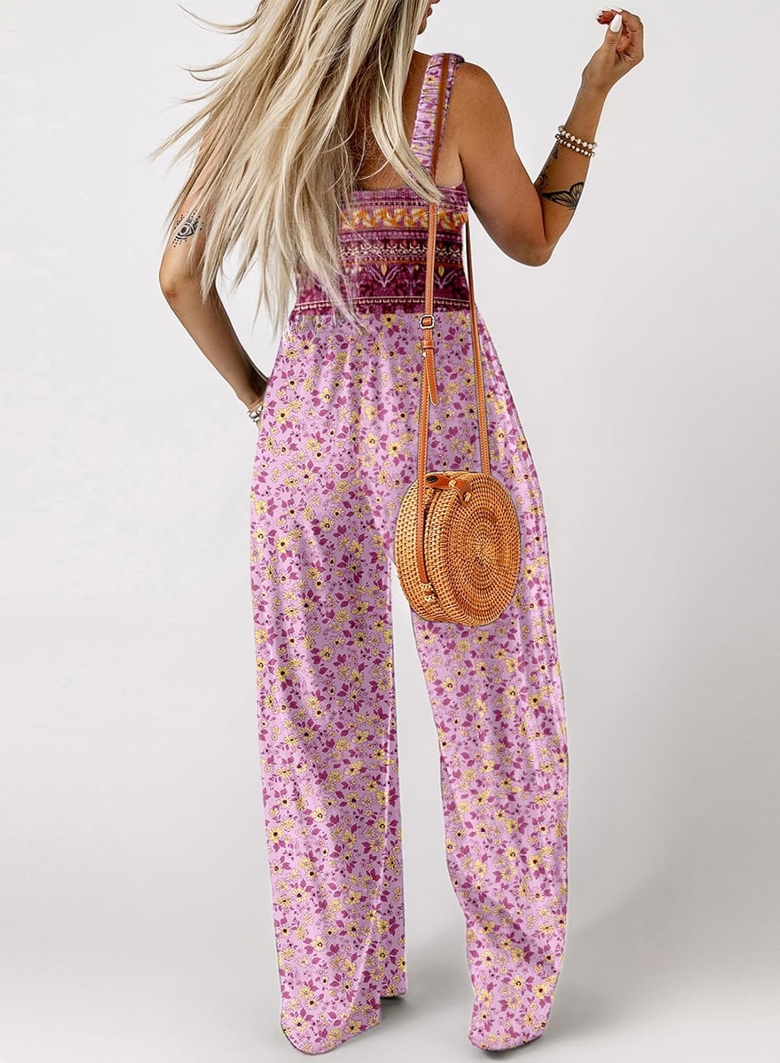 image:imageDokotoo Womens Loose Overalls Jumpsuits One Piece Sleeveless RompersPink
