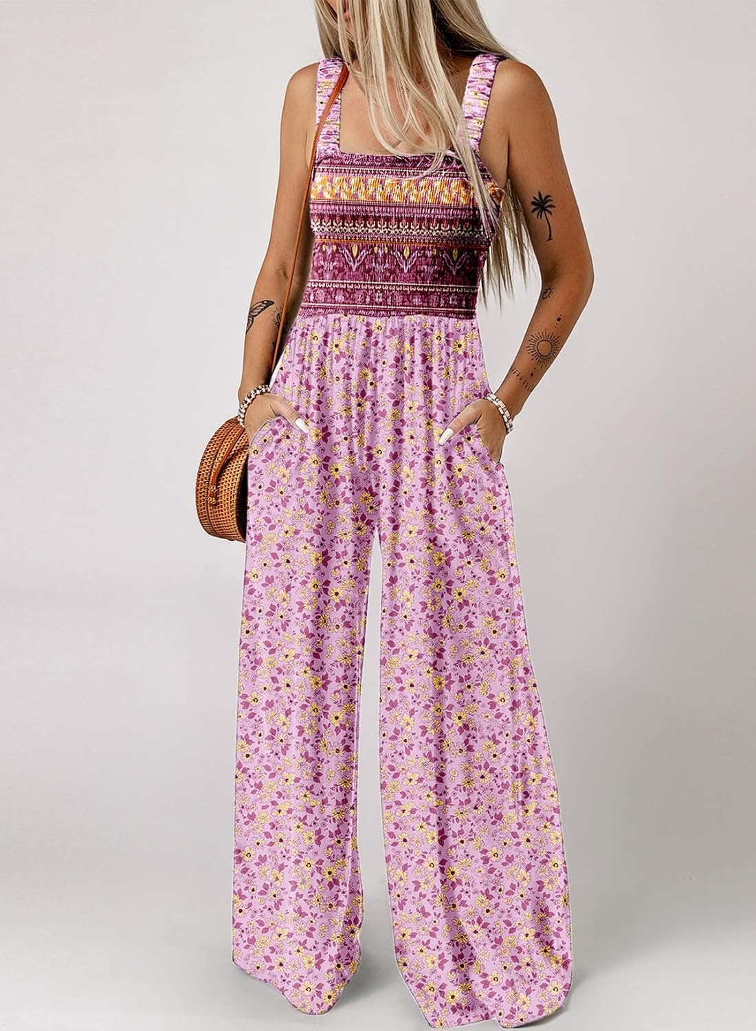 image:imageDokotoo Womens Loose Overalls Jumpsuits One Piece Sleeveless RompersPink