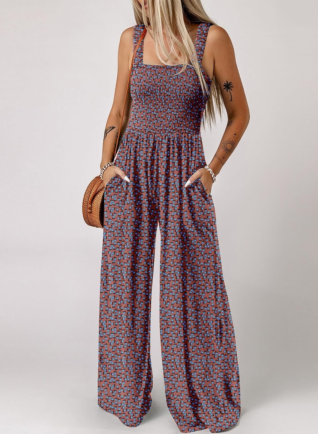 image:imageDokotoo Womens Loose Overalls Jumpsuits One Piece Sleeveless RompersPurple 2
