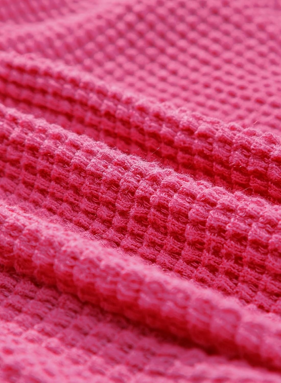 image:imageDokotoo Womens Summer Tops 2026 Waffle Knit Button Down ShirtsRed