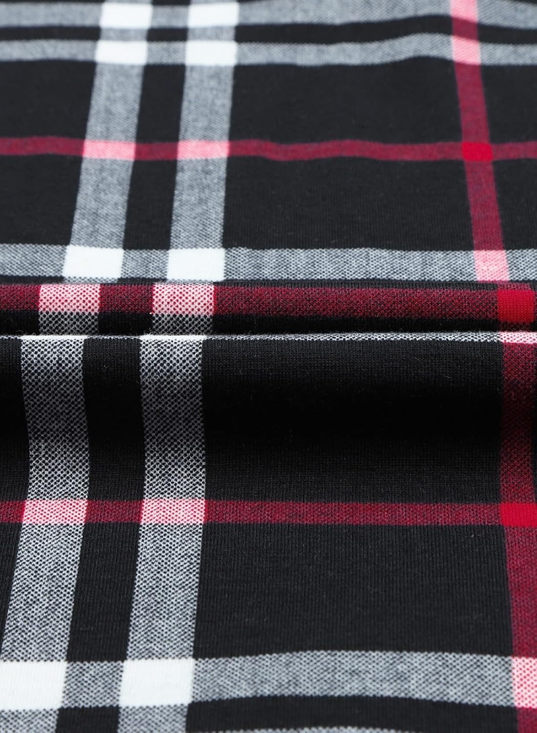 image:imageDokotoo Womens Tops Plaid Cotton Cuffed 34 Sleeve Shirts BlousesBlack