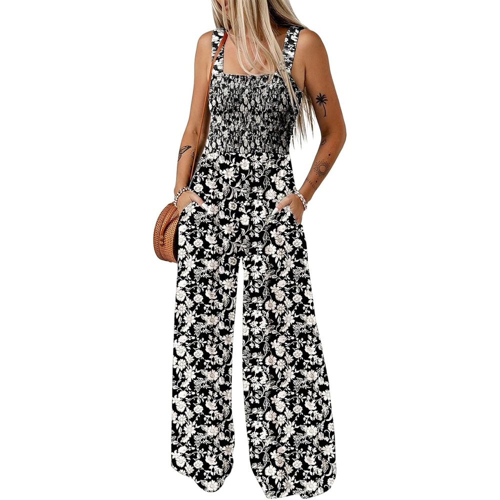 image:imageDokotoo Womens Loose Overalls Jumpsuits One Piece Sleeveless RompersBlack 2