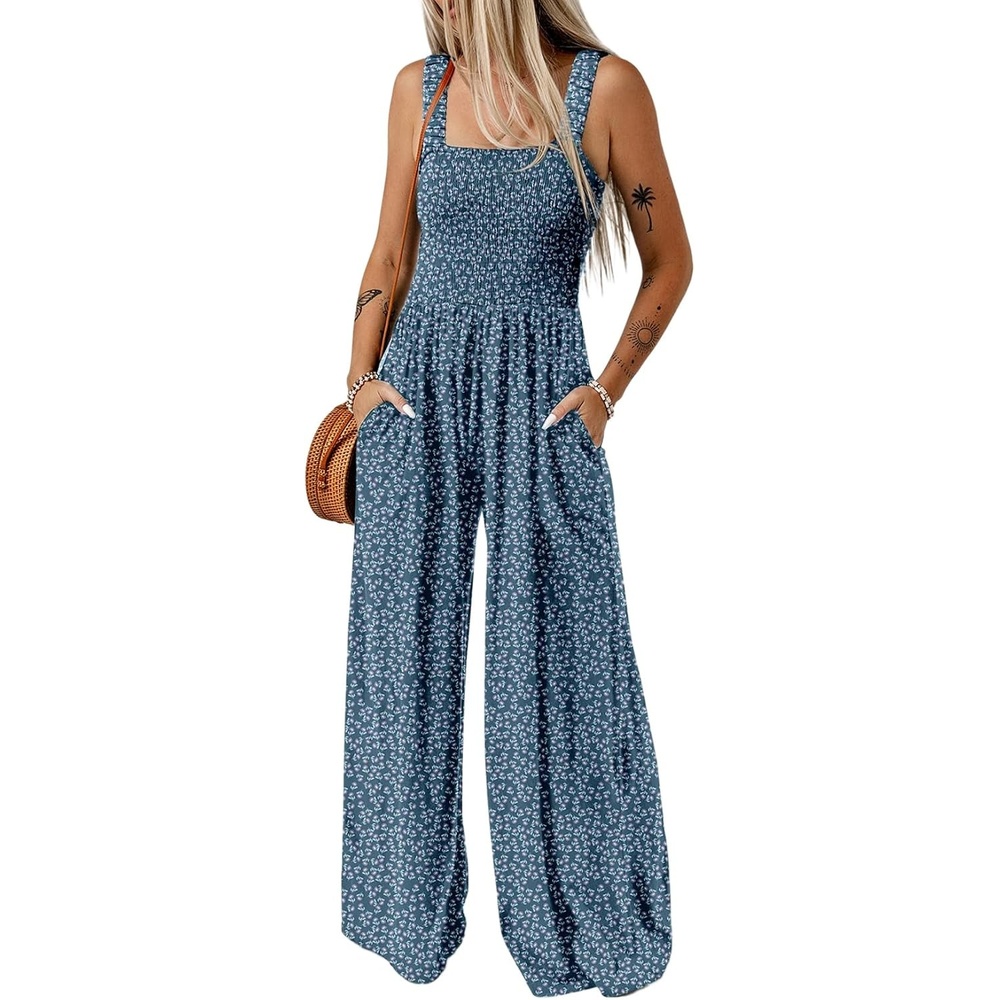 image:imageDokotoo Womens Loose Overalls Jumpsuits One Piece Sleeveless RompersBlue