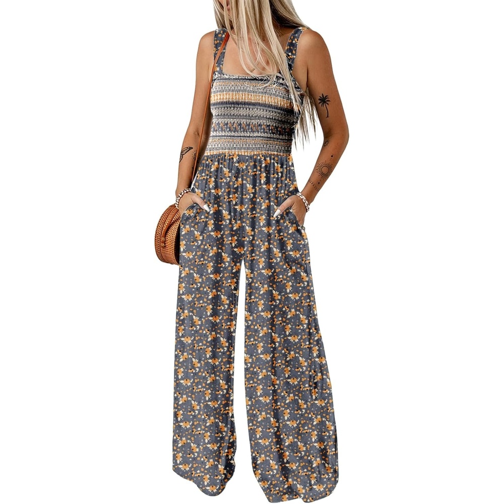 image:imageDokotoo Womens Loose Overalls Jumpsuits One Piece Sleeveless RompersBlue 6