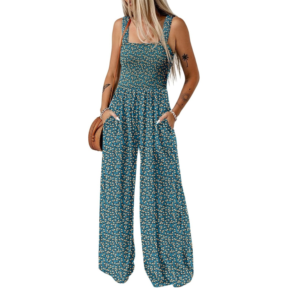 image:imageDokotoo Womens Loose Overalls Jumpsuits One Piece Sleeveless RompersGreen 2