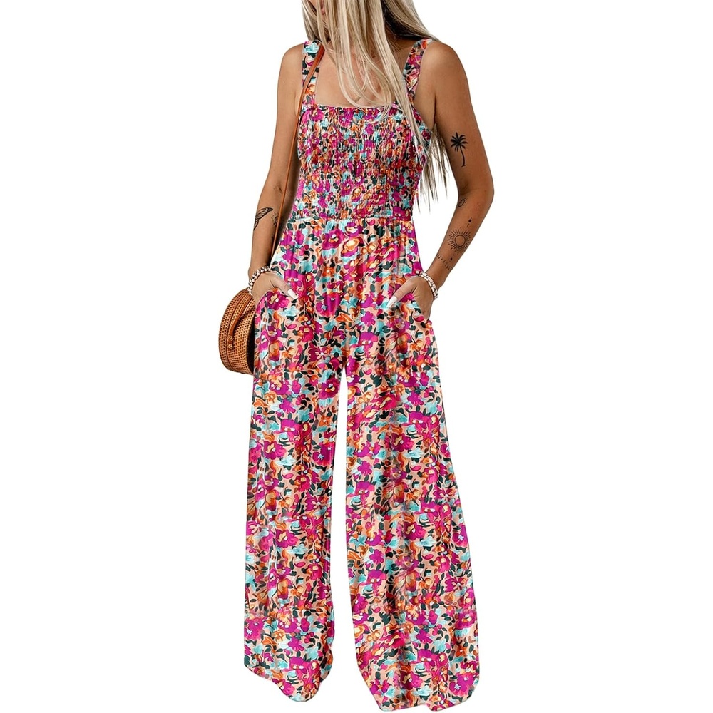 image:imageDokotoo Womens Loose Overalls Jumpsuits One Piece Sleeveless RompersPink 2